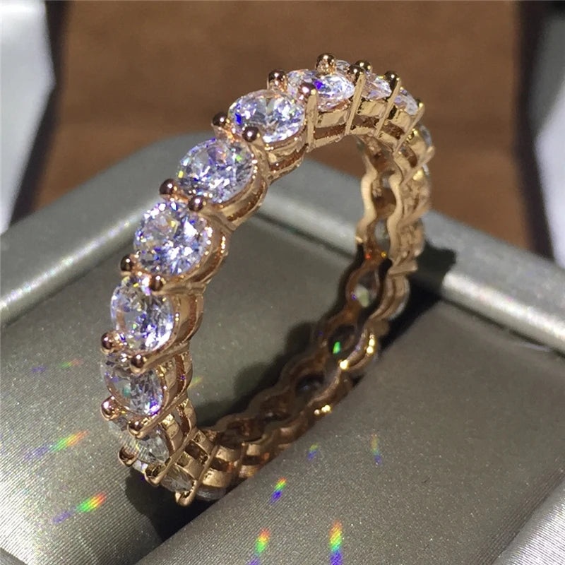 EternaLux™ 925 Sterling Silver Diamond Band