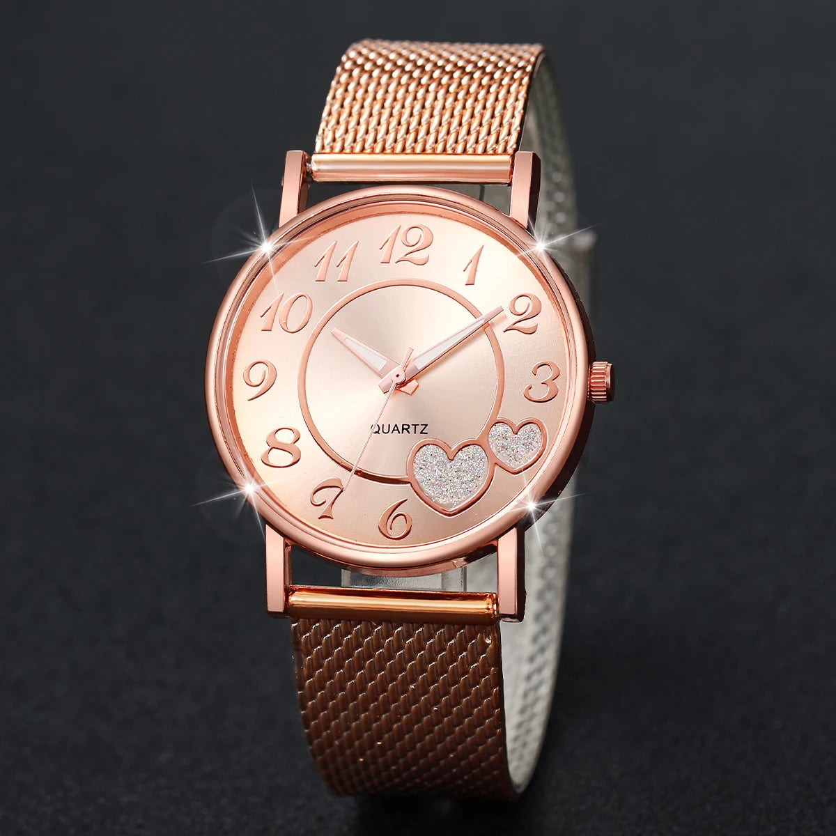 LuxeHeart™ Women’s Watch & Jewelry Set (5PCS)