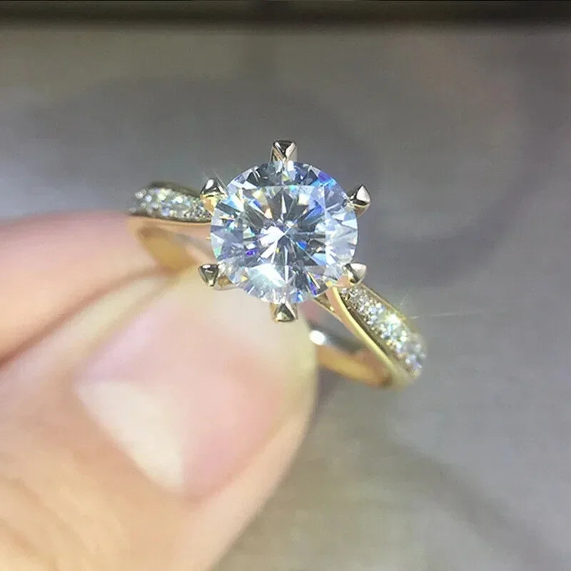 Huitan Eternal Grace Zircon Wedding Band