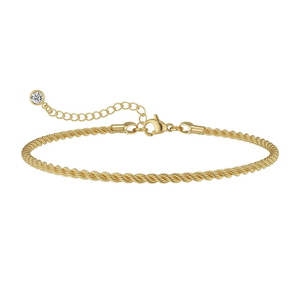 3pcs 14K Gold Plated STAINLESS Waterproof Bracelet Sets for Women Girls Snake Chain Cuban Link Cuff Bangle Stackable Bracelets